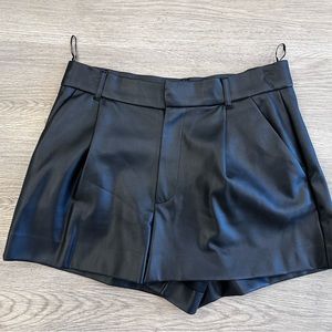 SOLD! ZARA Leather Black Shorts
